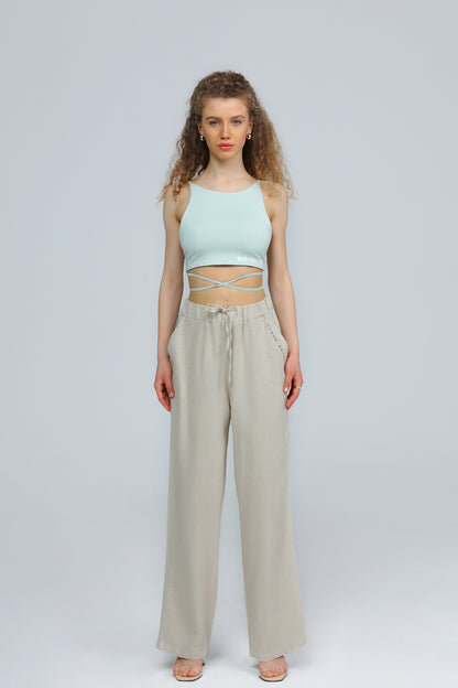Cami Top mit Bänder in grün