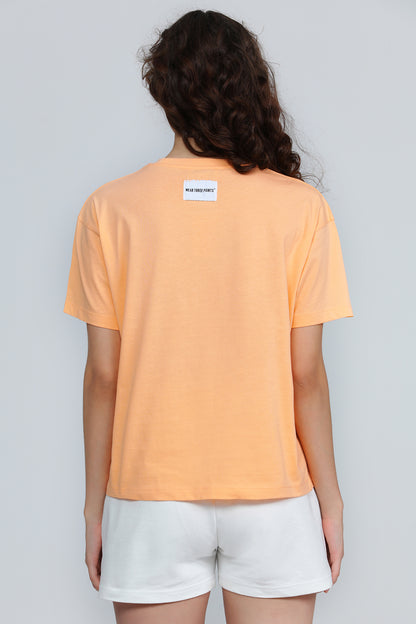 "WEEKEND" Oversized T-Shirt in orange