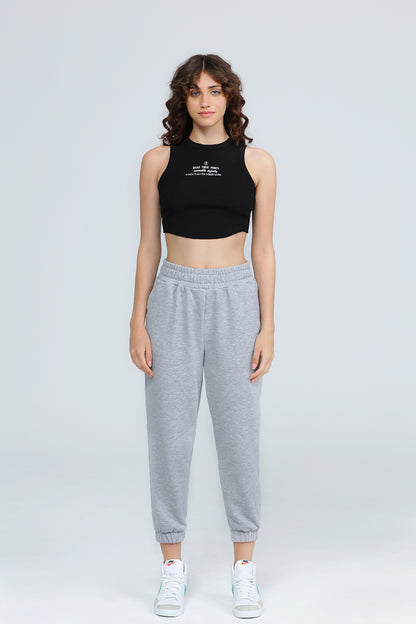 "INFINITY" Crop Top in schwarz