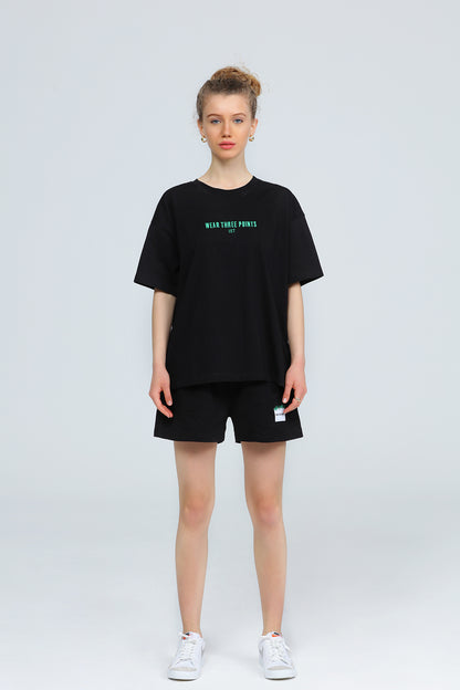 "WEEKEND" Oversized T-Shirt in schwarz