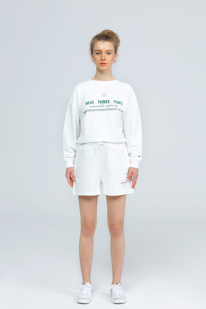 "WEEKEND" Oversized Sweatshirt in weiß