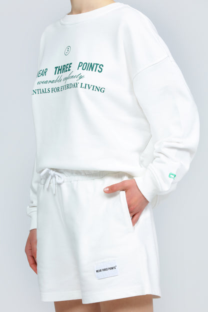 "WEEKEND" Oversized Sweatshirt in weiß
