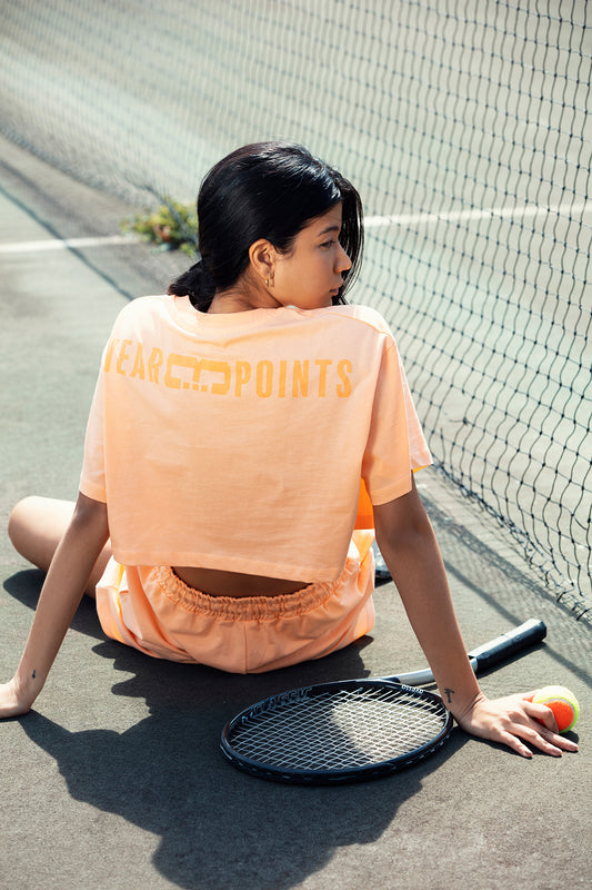 "WEEKEND" Crop T-Shirt in lachs