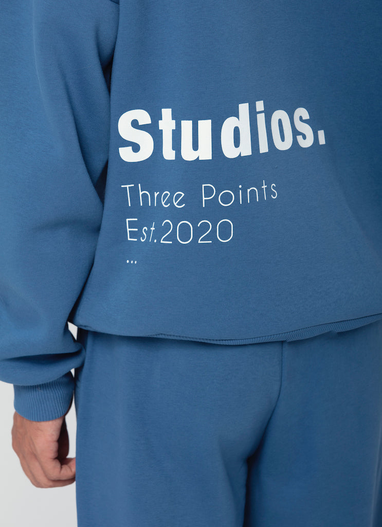 "STUDIOS" Hoodie in blau