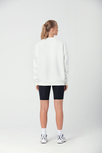 "W EDITION" Oversized Sweatshirt in weiß