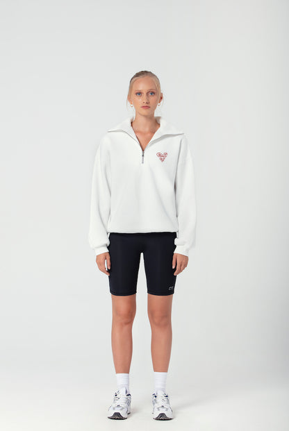 "TRUST NO ONE" Oversized Sweatshirt in weiß