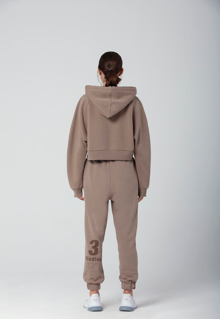 Zip Hoodie in braun