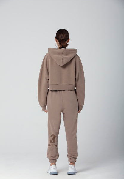 Zip Hoodie in braun