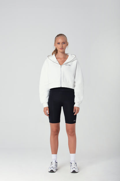 Zip Hoodie in weiß