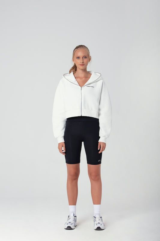 Zip Hoodie in weiß