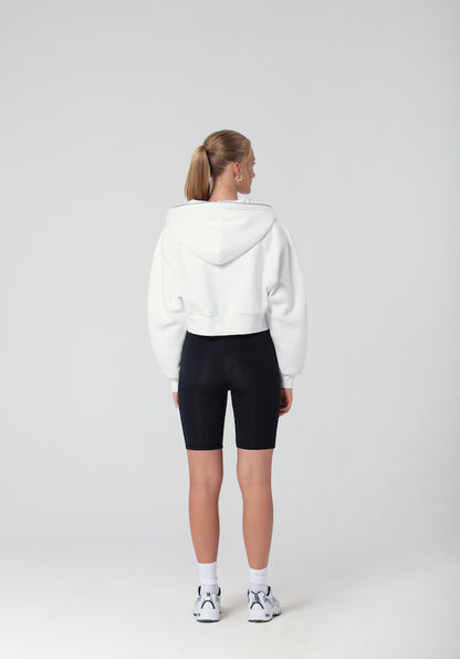 Zip Hoodie in weiß