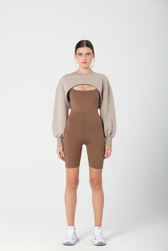 Bolero Sweatshirt in beige