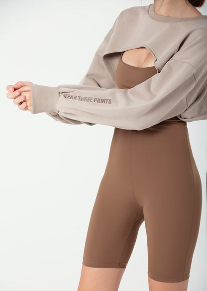 Bolero Sweatshirt in beige
