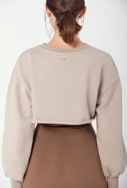 Bolero Sweatshirt in beige