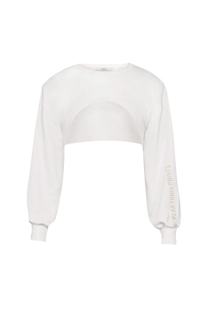 Bolero Sweatshirt in weiß