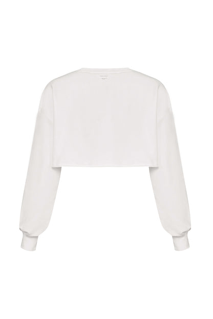 Bolero Sweatshirt in weiß