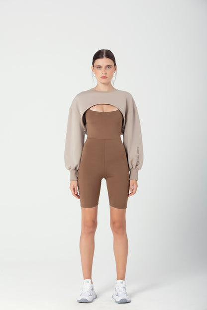 Overall mit verstellbaren Trägern in braun