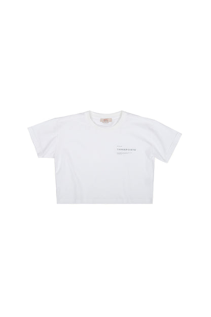 Cropped T-Shirt in weiß