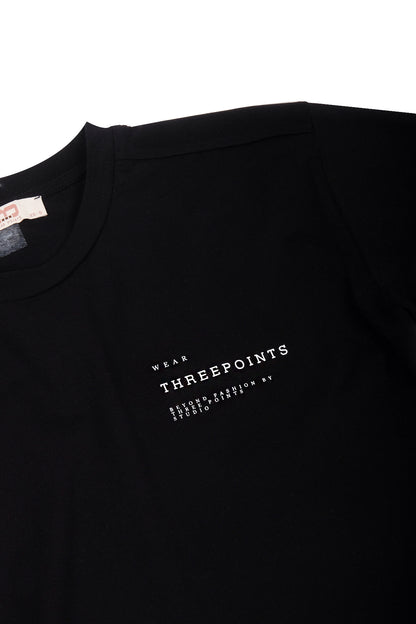 Cropped T-Shirt in schwarz