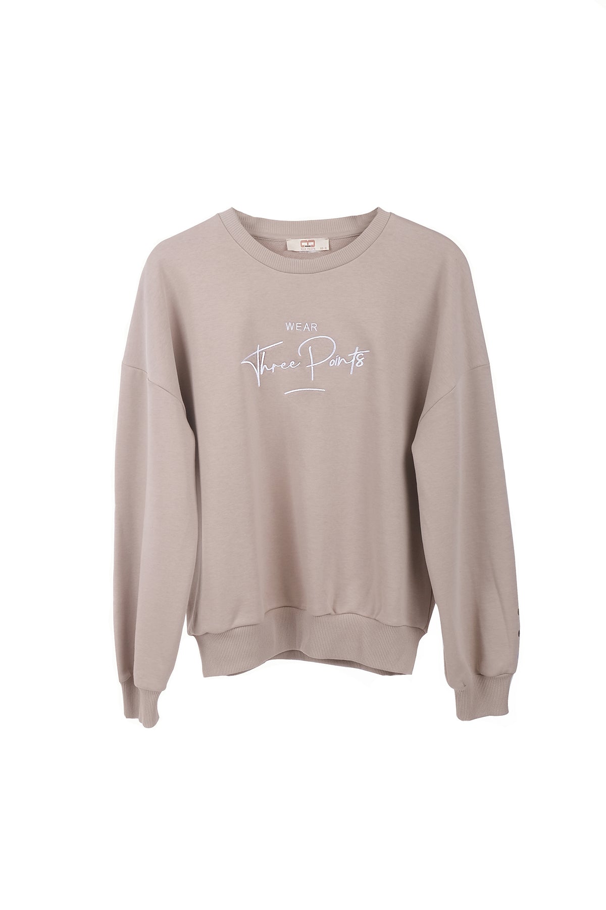 Oversized Sweatshirt in beige